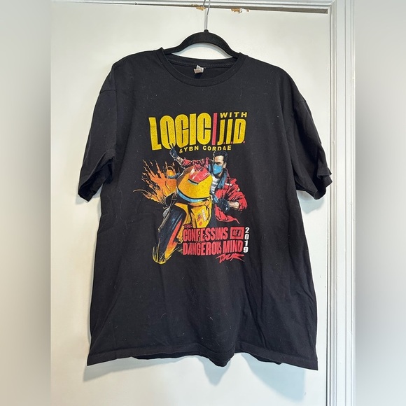 Alstyle Other - Logic and JID XL Confession Of A Beautiful Mind 2019 Tour Black Graphic Tee.